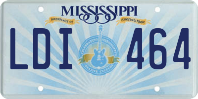 MS license plate LDI464