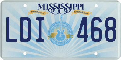 MS license plate LDI468