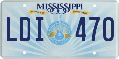MS license plate LDI470