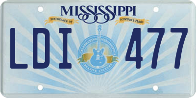 MS license plate LDI477