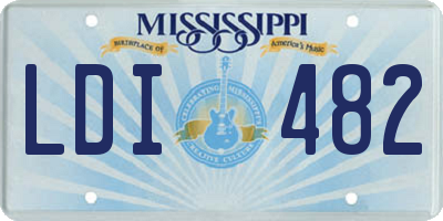 MS license plate LDI482