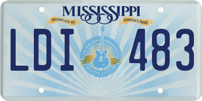 MS license plate LDI483