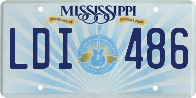 MS license plate LDI486