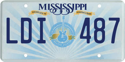 MS license plate LDI487
