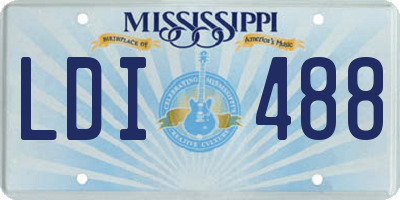 MS license plate LDI488