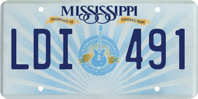 MS license plate LDI491