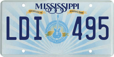 MS license plate LDI495