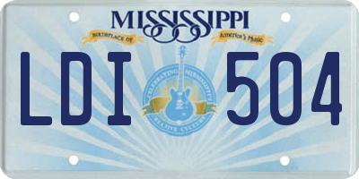 MS license plate LDI504