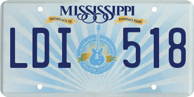 MS license plate LDI518