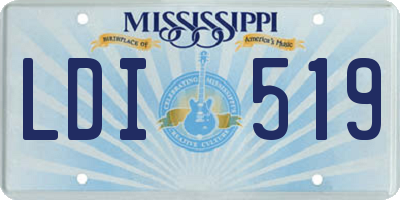 MS license plate LDI519
