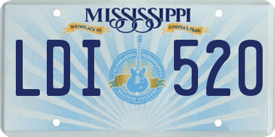 MS license plate LDI520