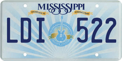 MS license plate LDI522