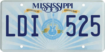 MS license plate LDI525