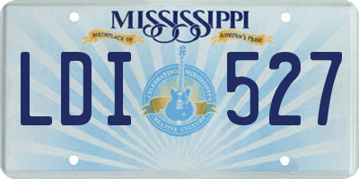 MS license plate LDI527