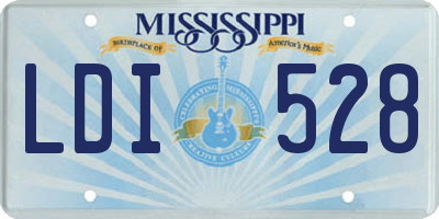 MS license plate LDI528