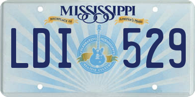 MS license plate LDI529