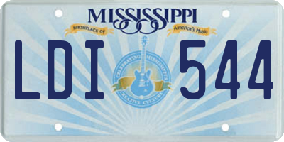 MS license plate LDI544