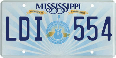 MS license plate LDI554
