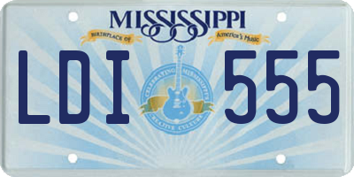 MS license plate LDI555