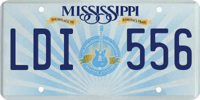 MS license plate LDI556
