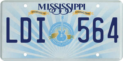 MS license plate LDI564