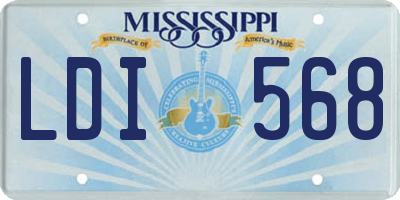 MS license plate LDI568