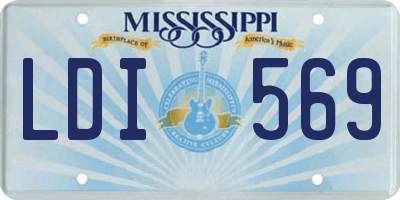 MS license plate LDI569