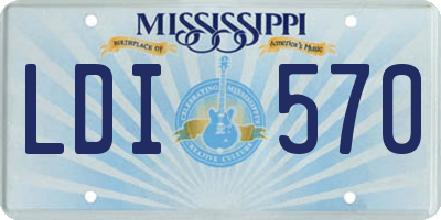 MS license plate LDI570