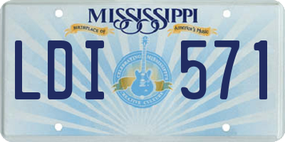 MS license plate LDI571