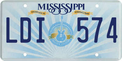 MS license plate LDI574