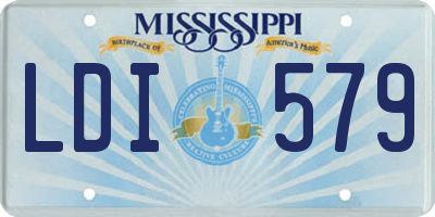 MS license plate LDI579