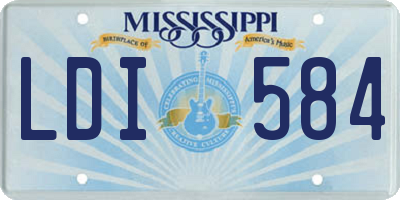 MS license plate LDI584