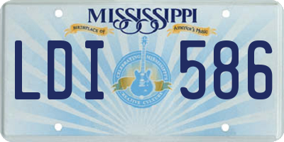 MS license plate LDI586