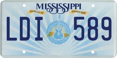 MS license plate LDI589