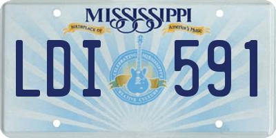 MS license plate LDI591