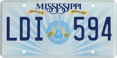 MS license plate LDI594