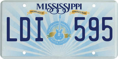 MS license plate LDI595