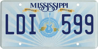 MS license plate LDI599