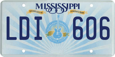 MS license plate LDI606