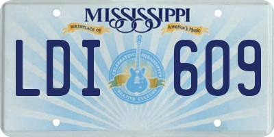 MS license plate LDI609