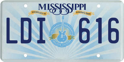 MS license plate LDI616