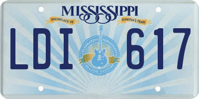 MS license plate LDI617