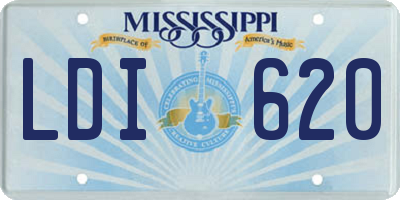 MS license plate LDI620