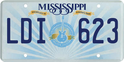 MS license plate LDI623