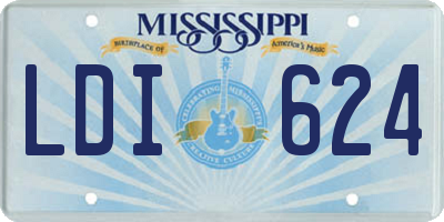 MS license plate LDI624