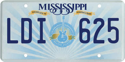 MS license plate LDI625