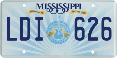 MS license plate LDI626
