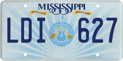 MS license plate LDI627