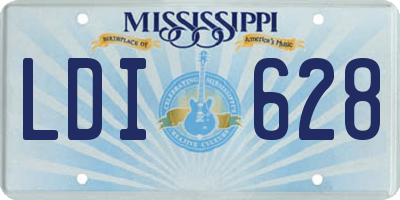 MS license plate LDI628