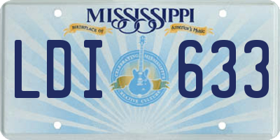 MS license plate LDI633